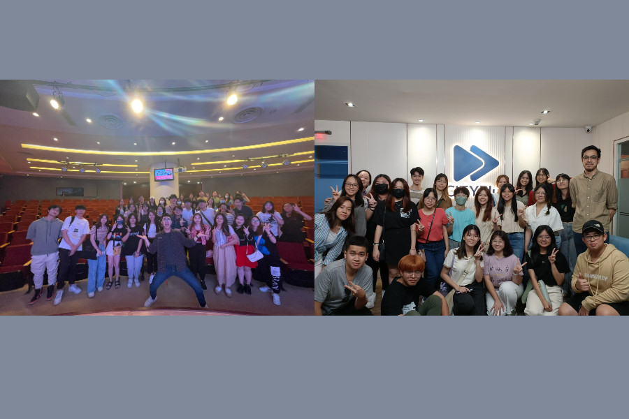 Nicholas and Alsen led the students on a tour of CityPlus and 988 Radio.